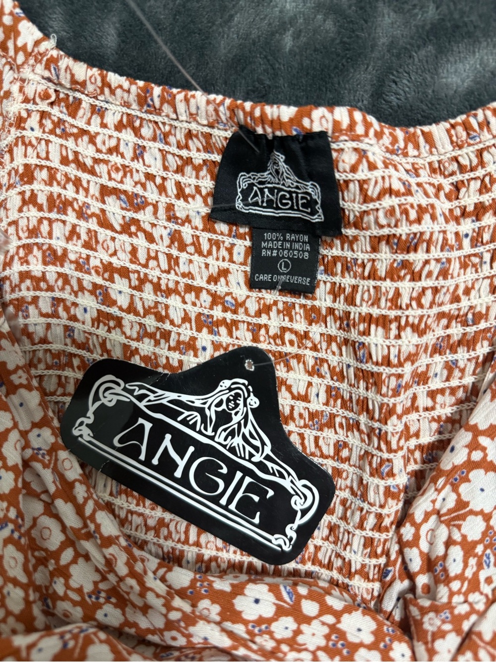 Floral Midi Dress in Rust - Picture 5 of 6